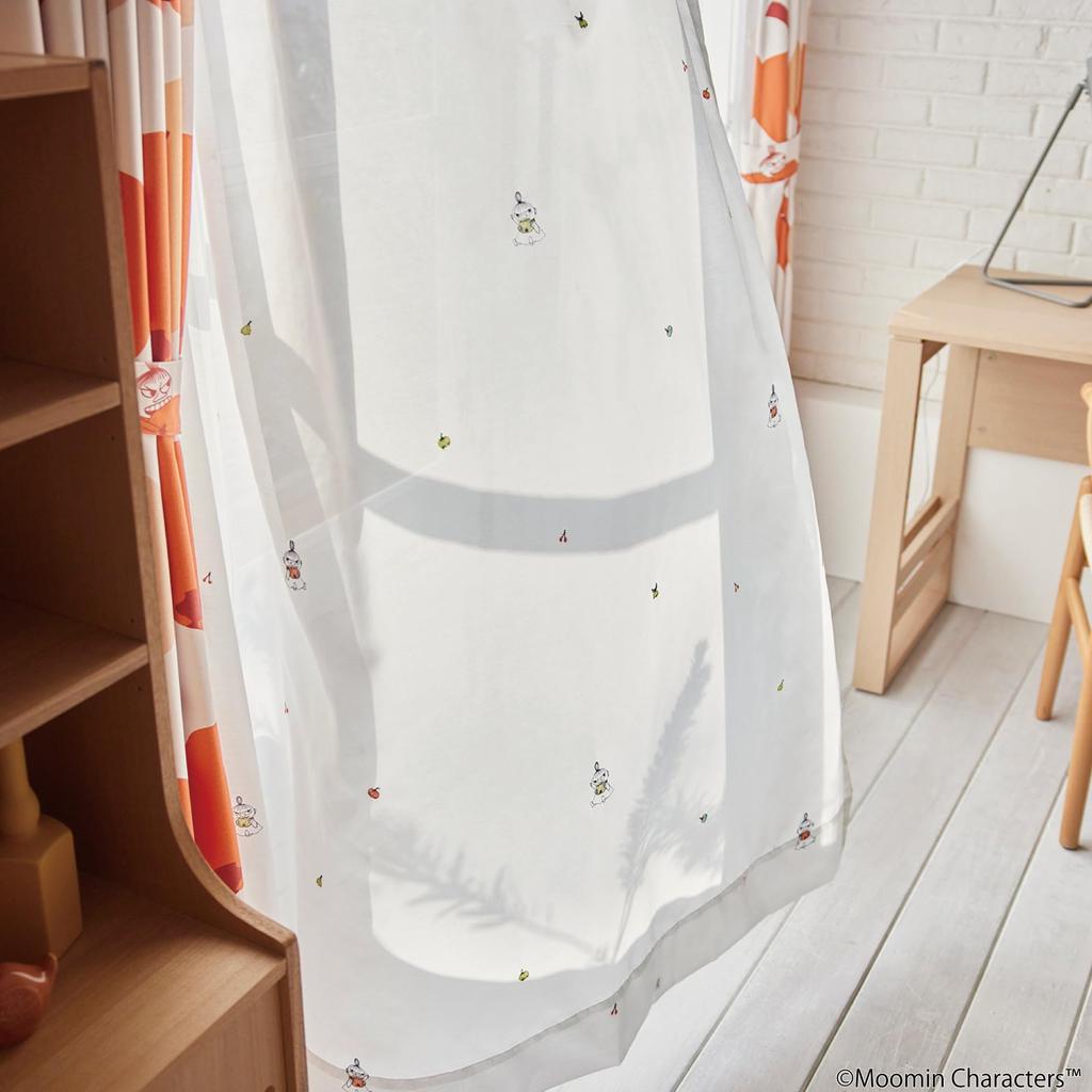Suminoe MOOMIN Ringo Voile Curtain Sheer 1 Piece 100 X 176cm W Gaburi! 342-74316