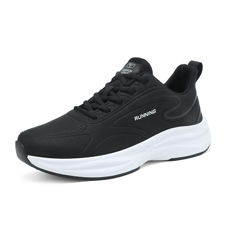 Couples Jogging Shoes 2026 New Leather Casual Sneakers Anti Slip Wear Resistant Fashion Outdoor Fitness Running Shoes for Women