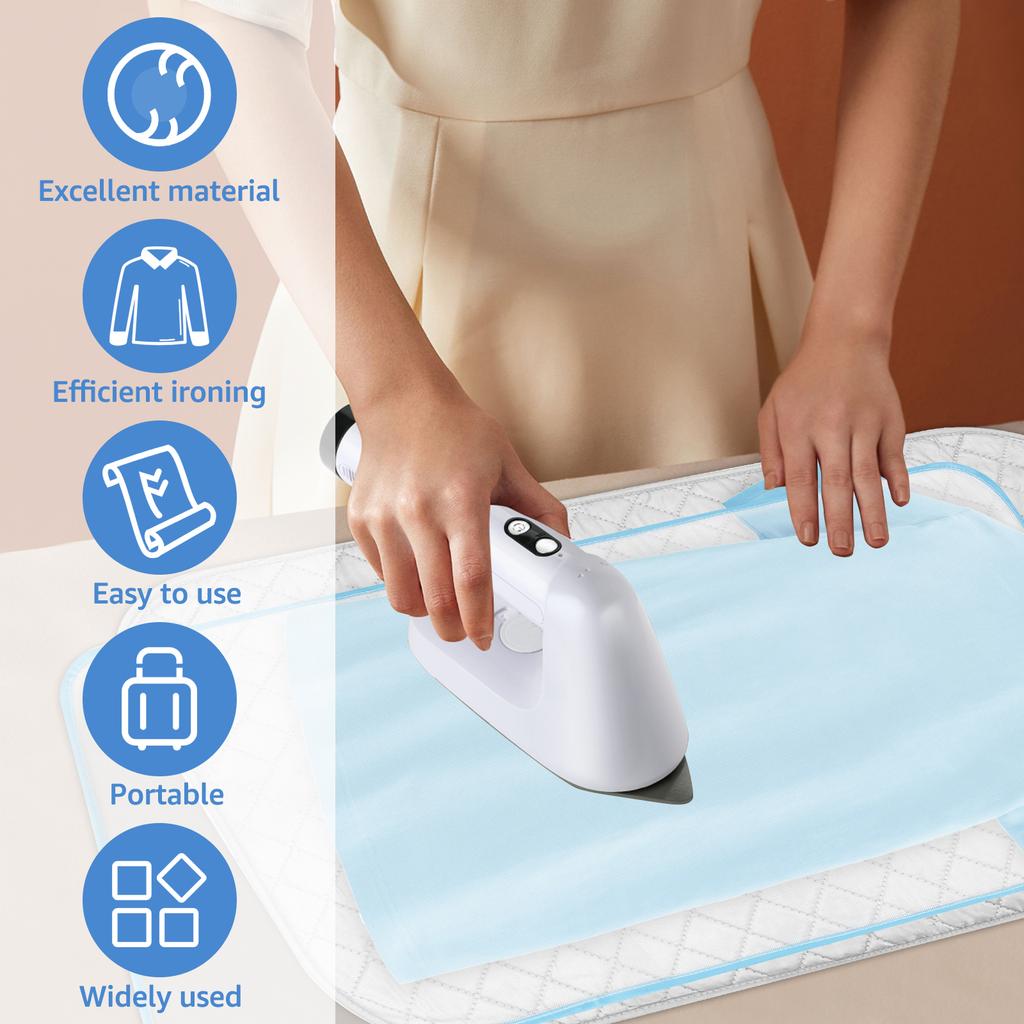 Pressing Mat for Quilting with Silicone Iron Rest Pad and Mesh Ironing Pad Efficient Ironing Pad Portable Ironing Mat