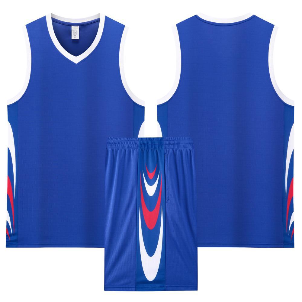 Men's Quick-Dry Breathable Basketball Uniform with Customized Team Letters and Numbers