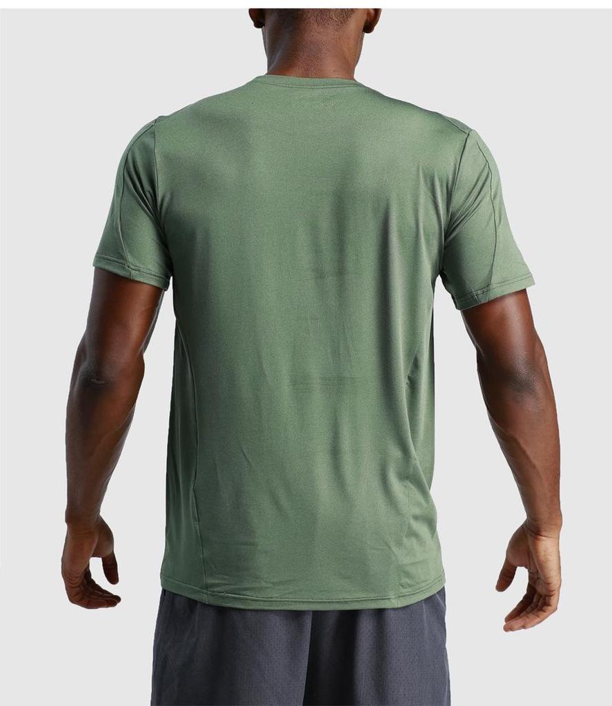 Men's Quick-Dry Ice Silk Running T-Shirt - Solid Color, Short Sleeve, Breathable, Loose Fit