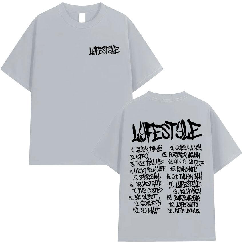 Rapper Yeat Lyfestyle Grafik T-Shirt Herren Damen Hip Hop Mode T-Shirts Baumwolle Kurze Ärmel Ästhetische Übergroße T-Shirts Oberteile