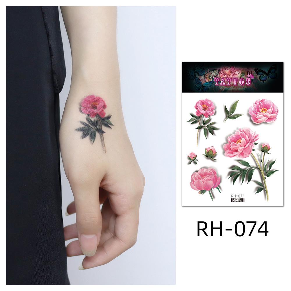 Waterproof Colorful Flower Tattoo Stickers - Disposable Tattoos