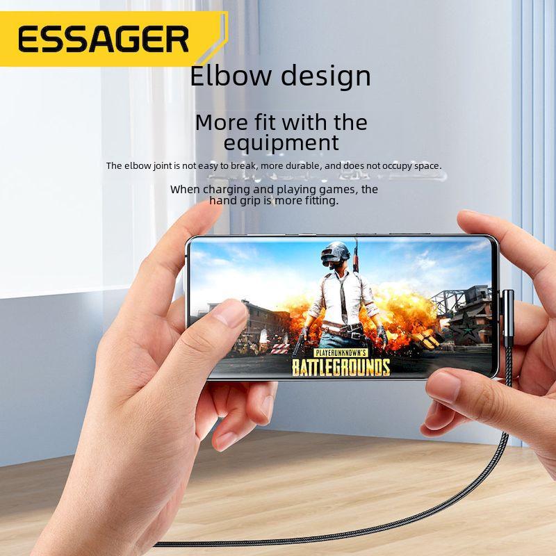 ESSAGER Digital Display Elbow Data Cable for Huawei, PD100W Fast Charging