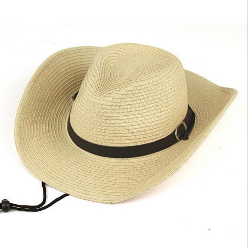 Pánský westernový outdoorový kovbojský klobouk skládací pásek pánský slaměný plážový stín všestranný jazzový klobouk 72
