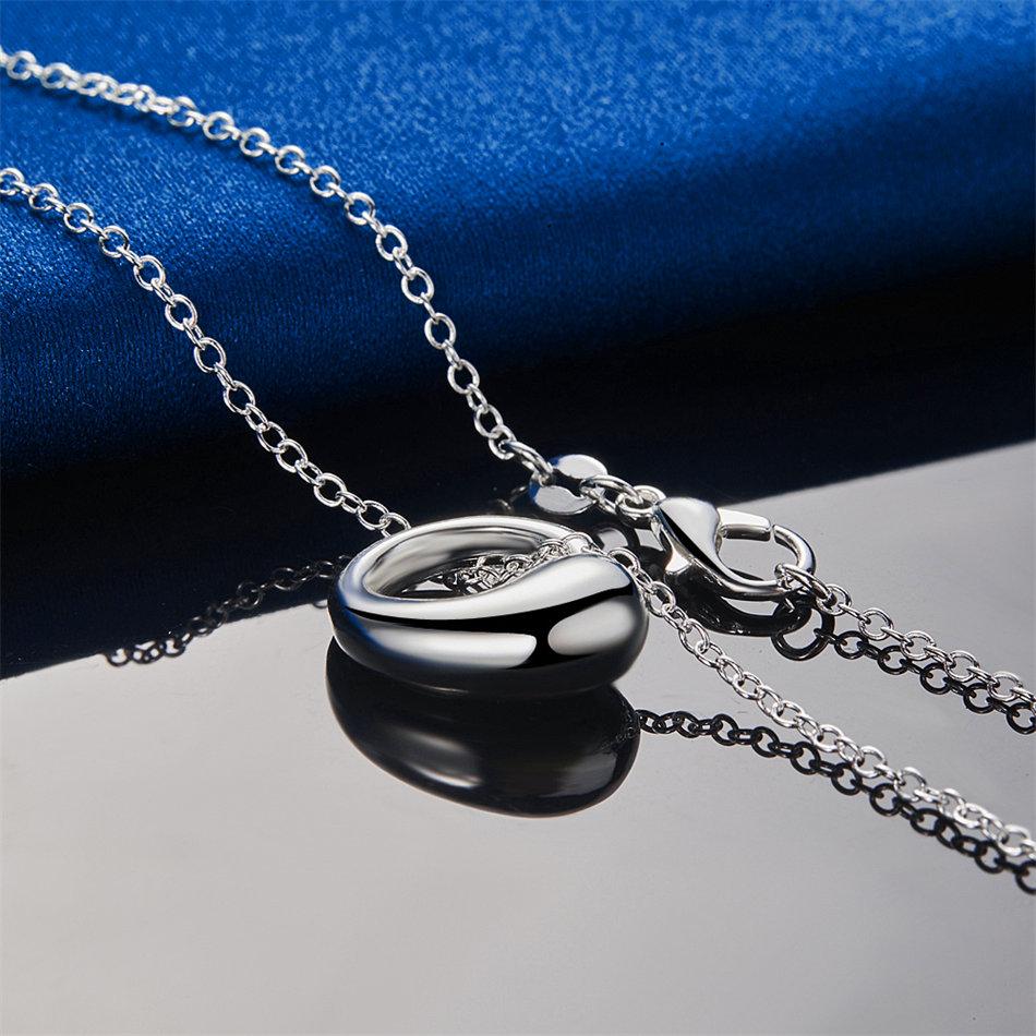925 sterling silver 16-30 inch exquisite round pendant necklace for women's gifts, fashionable wedding jewelry