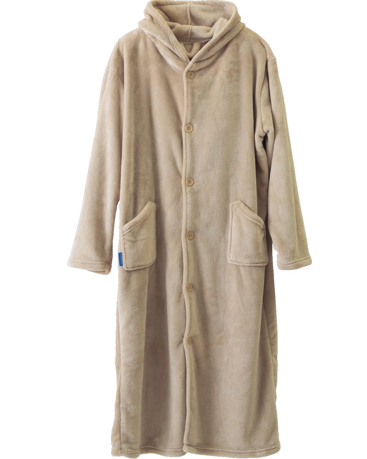 

AQUA mofua Wearable Warm Winter Size L Mocha Beige No Ribbed Premium Microfiber 48478416 Blanket, Blanket, Unisex, Hooded, (Length Approx. 125cm),