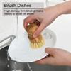 1/2pcs Natural Sisal and Coconut Palm Wooden Cleaning Brush Lanyard Dishwashing Brushs Kitchen Durable Eco Friendly Zero Waste