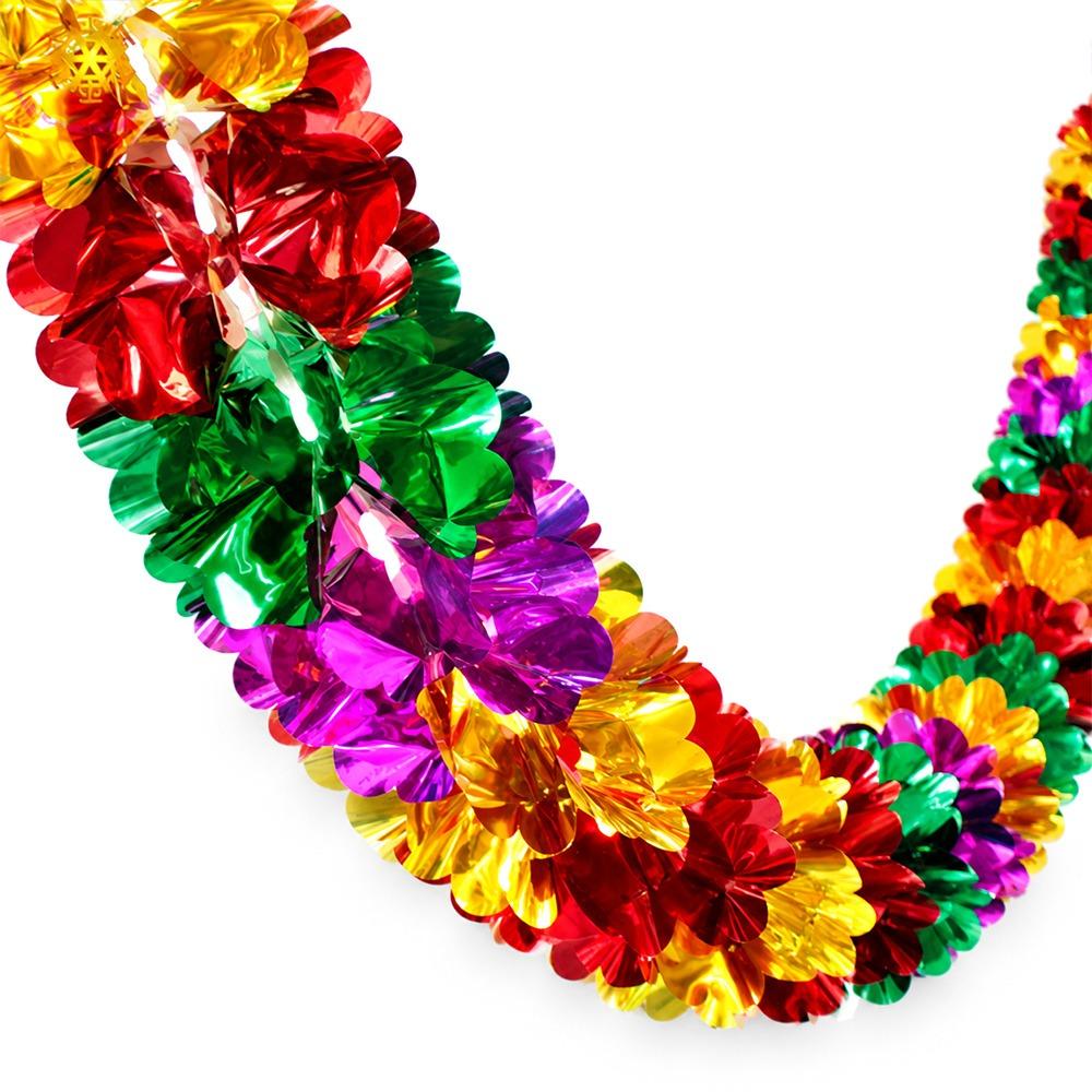 3D Design Foil Garland Flexible Tree Decoration Festive Christmas Garland Celebration Wreath