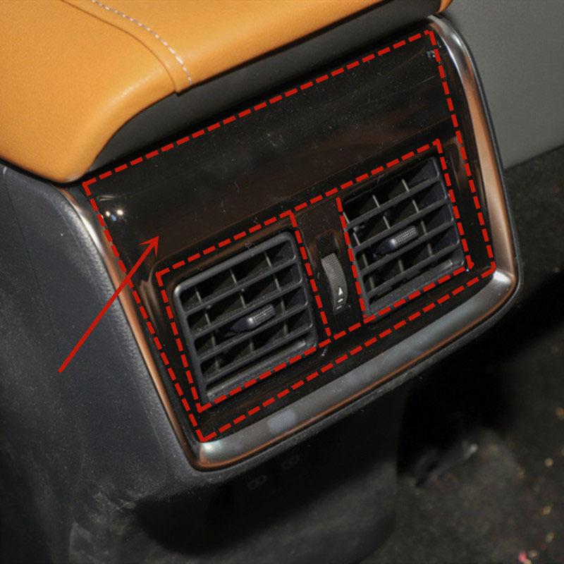 Back Rear Air Vent Trim Cover for Toyota Venza Harrier XU80 Car Styling Sticker Metal Interior Accessories
