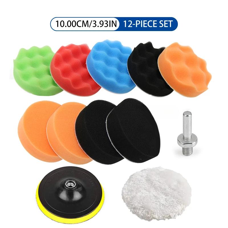 Auto-Polierschwamm-Pads-Set, 3/4/5 Zoll, Schaumstoff-Pad-Puffer-Set, Poliermaschinen-Wachspads für Automotoren, Kratzer entfernen