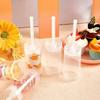 10Pcs Push Up Cake Shooter Round Shape Transparent Cake Holders Push Plastic Containers With Lids For Ice Cream Baking Molding