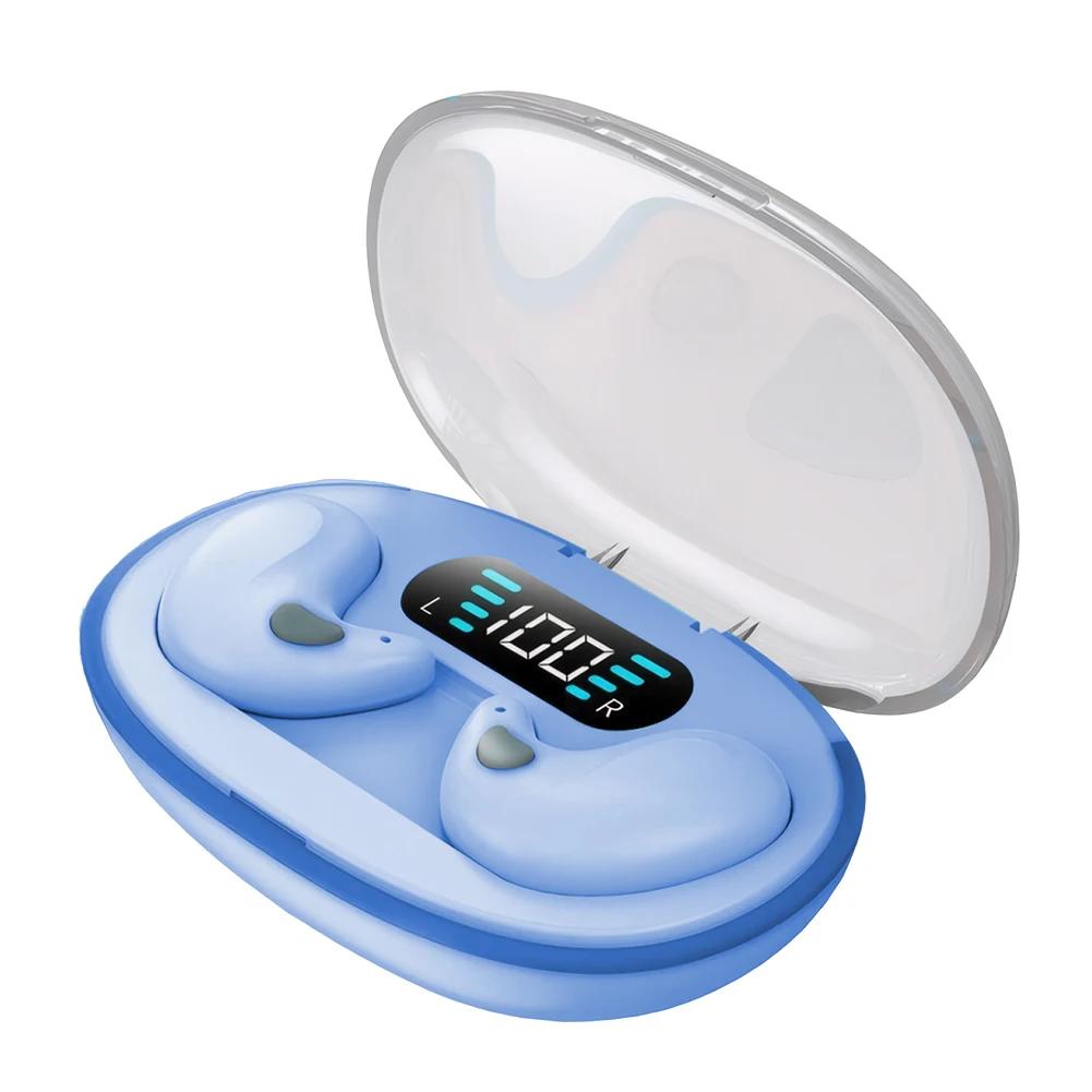 BT 5.3 Wireless Earbuds Noise Cancelling Sense-Free Micro Sleep Earbuds IPX5 Waterproof for Running Fitness Learning Accessories