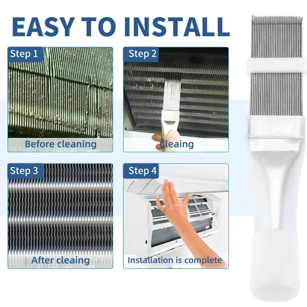Air Conditioner Condenser Fin Cleaning Brush Universal A/C Condenser Cleaning Tools Stainless Steel Air Refrigerator Fin Brushs