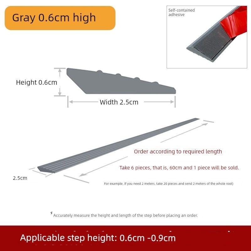 

Applicable Cloud Whale Ecovacs Sweeping Robot Rubber Threshold Bar Cutting Step Climbing Mat Track Slope Stickers Gray Height 0.6cm X Length 10cm