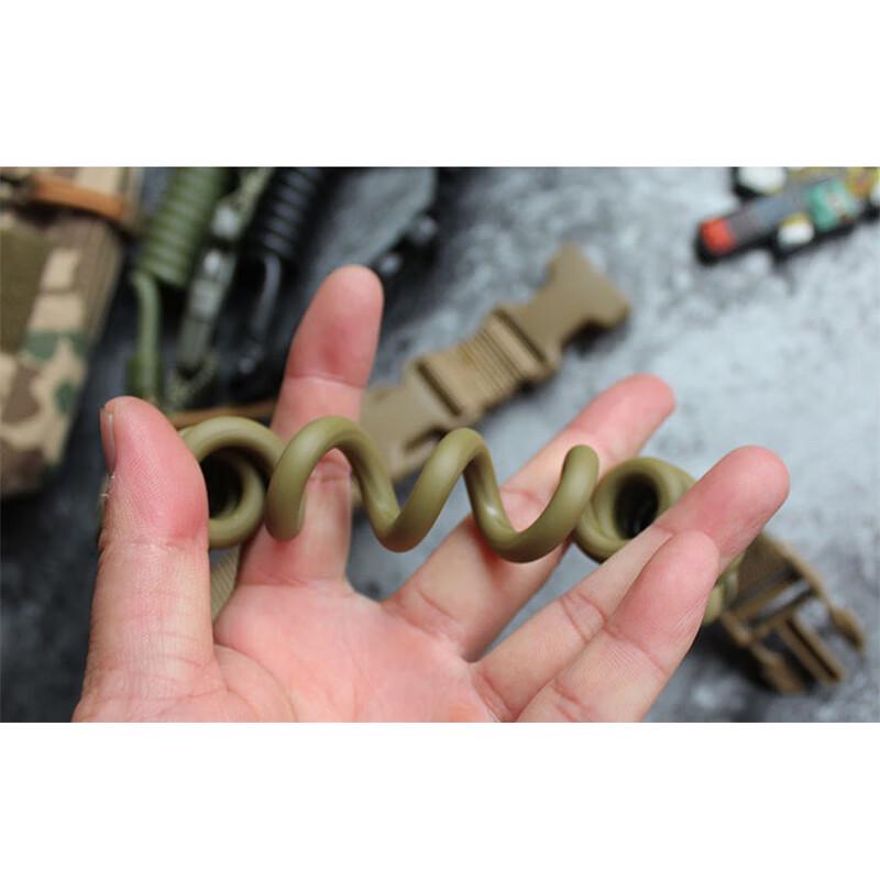 Outdoor Anti-Lost Tactical Spring Lanyard Keychain