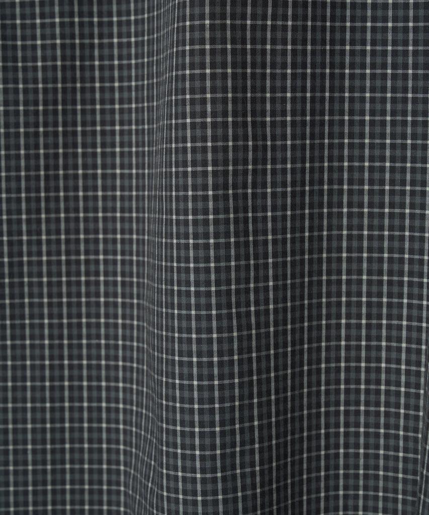 NODE LABS Dev:10 Layered Sleeve Check Shirt_Gray