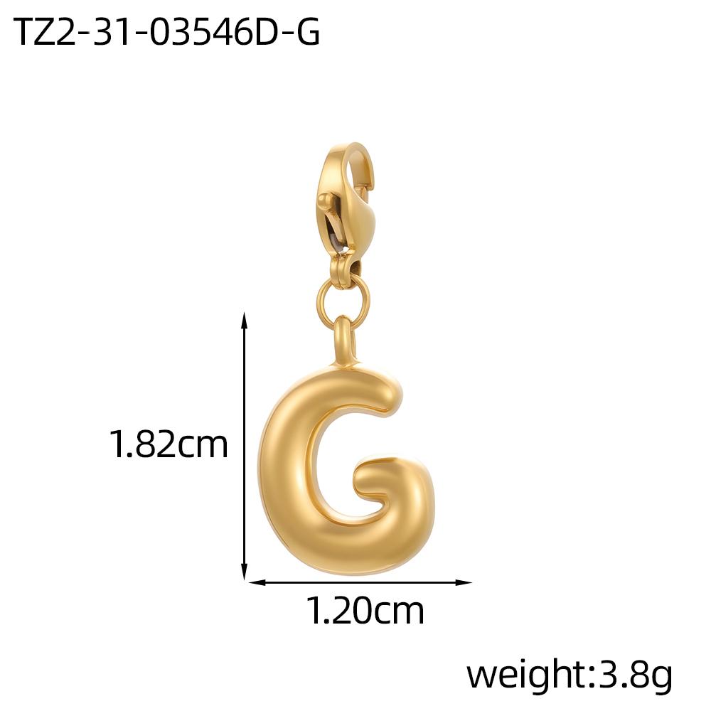 CARLIDANA 3PCS Bubble Letter Jewelry Pendant A-Z Stainless Steel Lobster Clasp Gold Color Bracelet Alphabet Charms Accessories