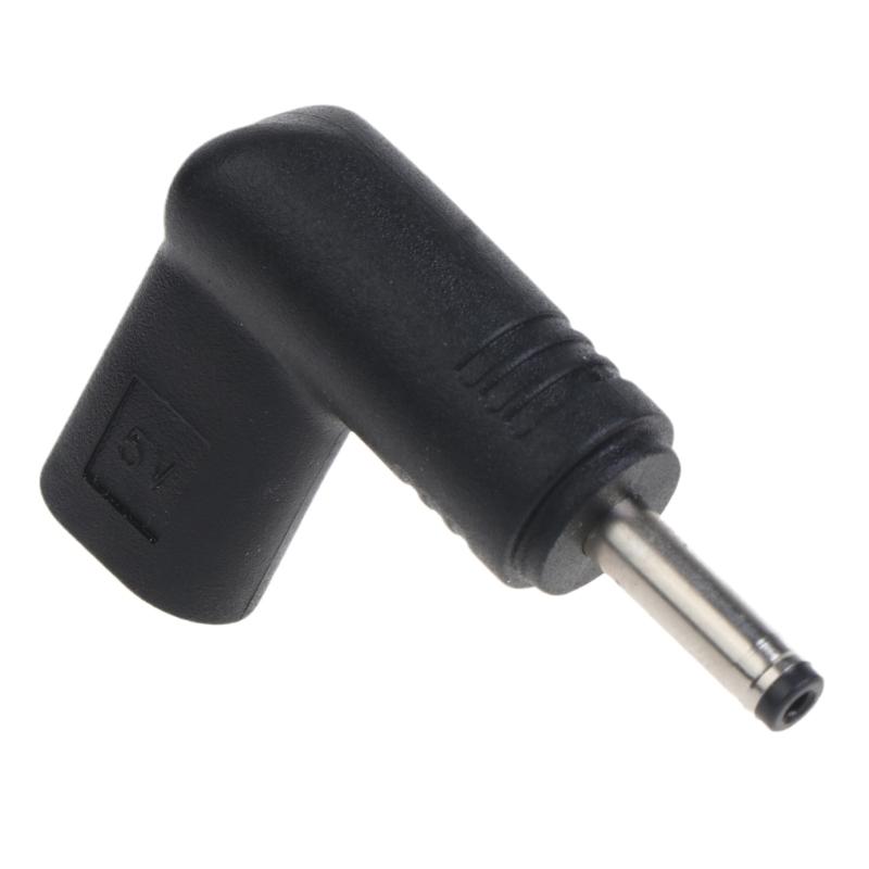 Typ-C-Buchse auf DC 3,5 mm x 1,35 mm Ladeadapter 90-Grad-Konverter DC-Netzteil