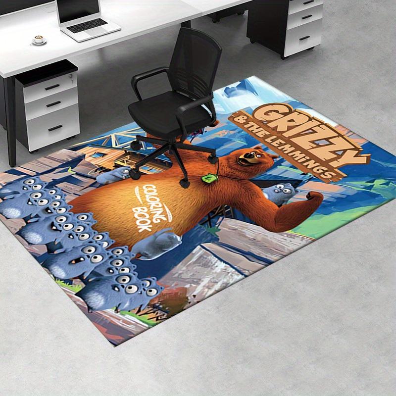 Grizzly, Lemmings, Coloring Office Carpet Soft Polyester Entrance Carpet Washable Non slip Machine W