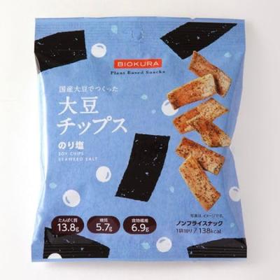 Biocra Soybean Chips Seaweed Salt 35g X 12 Pieces