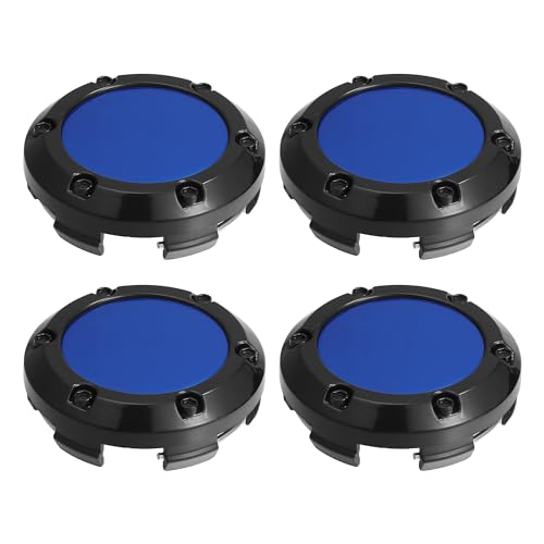 

ACROPIX Колпаки на ступицу колеса автомобиля, диаметр 66 мм, 6 зажимов, для автомобилей, черный, синий, 4 шт.