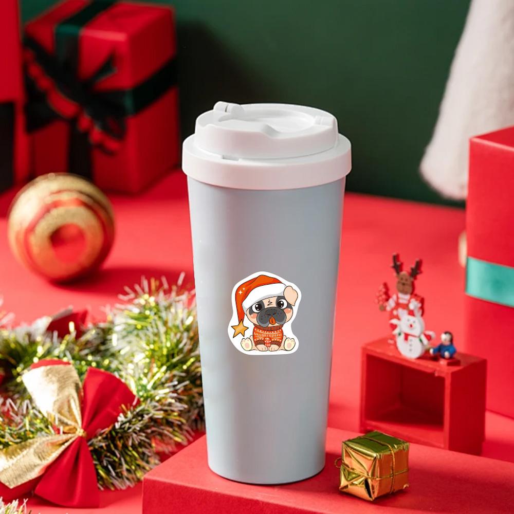 100-500pcs Heterotypic Christmas Themed Animals Stickers DlY Christmas Holiday Party Decoration Label Stationery Stickers