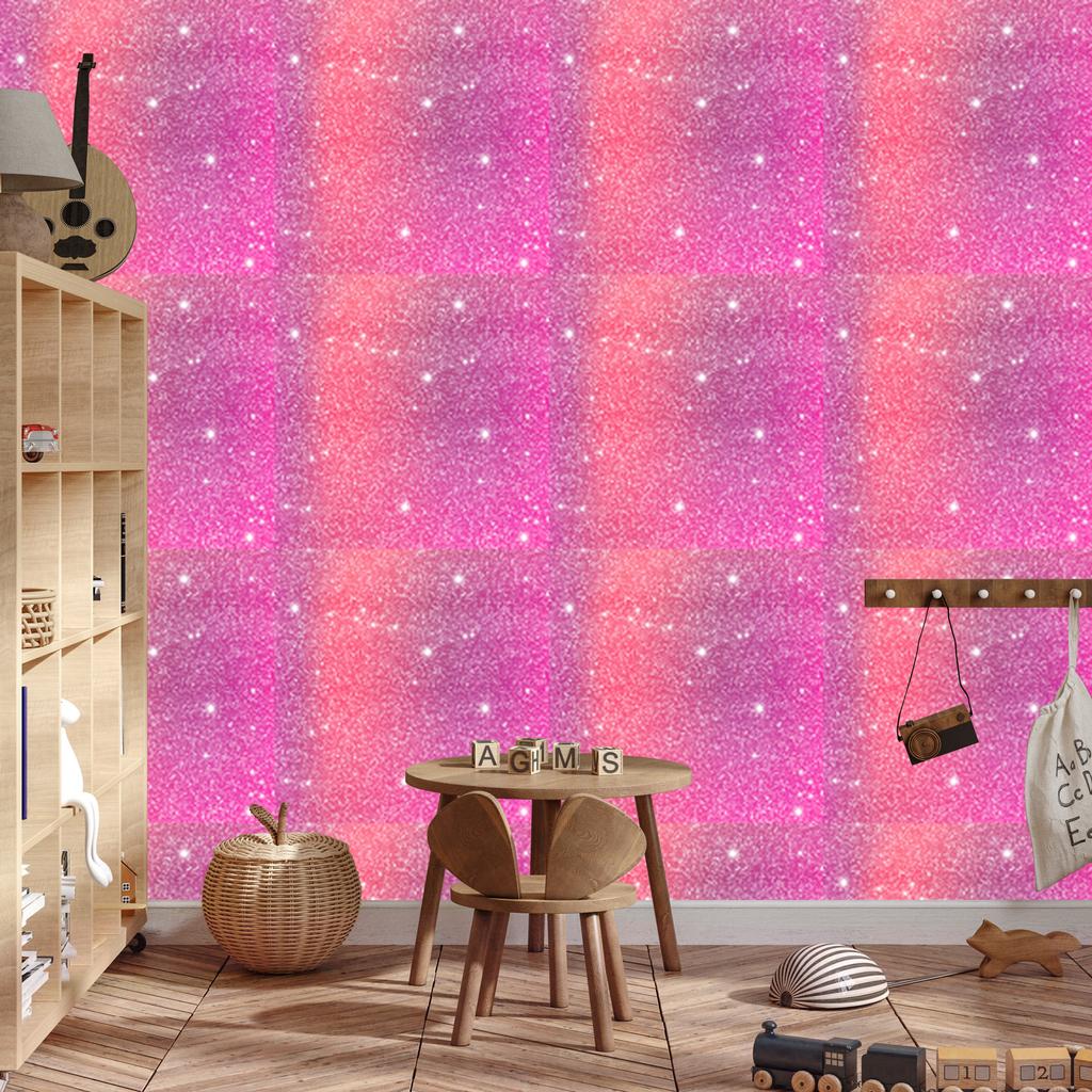 Powder pink and purple glitter wallpaper for living room and bedroom 50x1000
