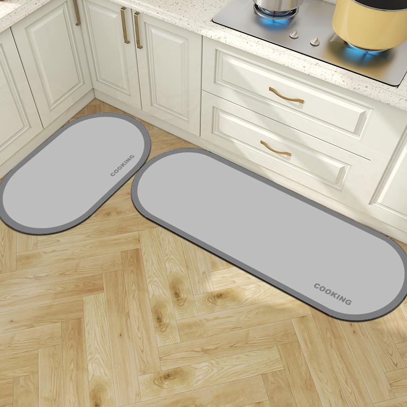 Anti-Slip Kitchen Mat Ins Simple and Sophisticated Diatomite Super Absorbent Rug Kitchen Mats  Entrance Doormat Bath Carpet