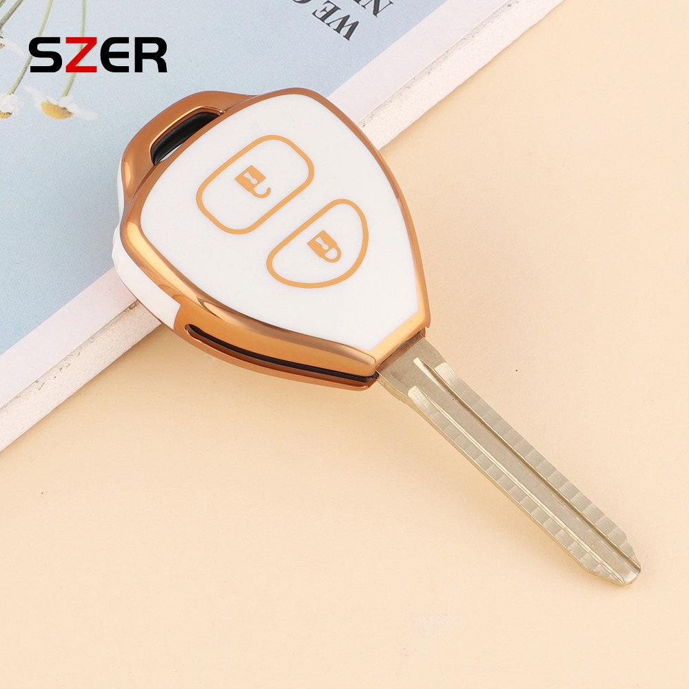 Fashion Tpu Car Key Case Cover Shell Fob For Toyota Corolla Camry Reiz Rav4 Crown Avalon Venza Matrix Yaris 4Runner Blank Bag