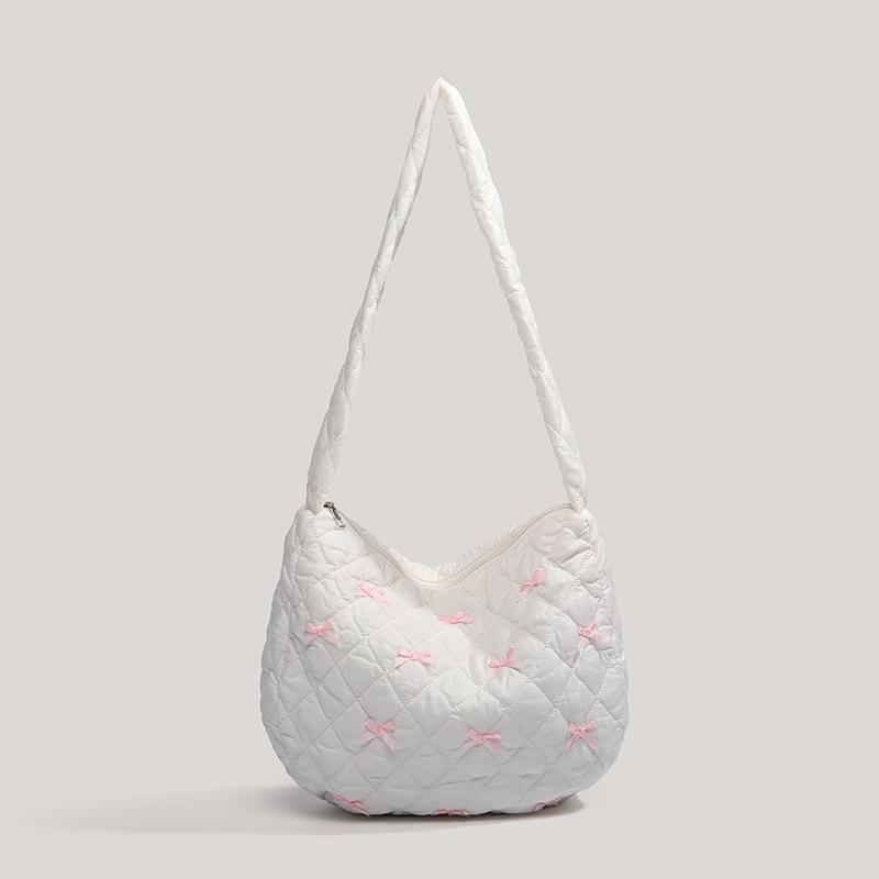 

Ballet Style, Spring And Summer Clouds, Bow Big Bag, Personalized Large-Capacity Tote Bag, High-End Commuter Shoulder Bag.