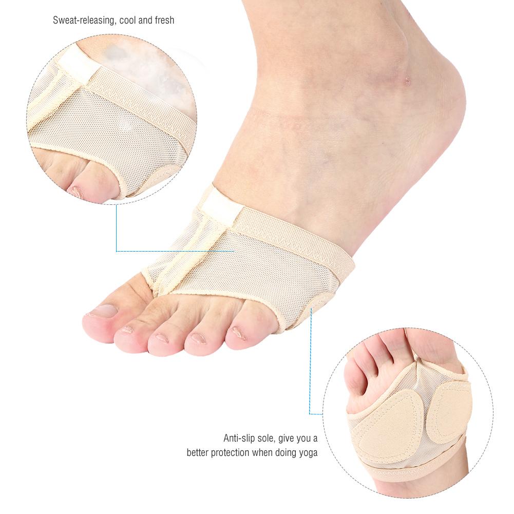 1 Pair Foot Thong Toe Paw Pad Ballet Dance Forefoot Half Protective Shoes (XL)