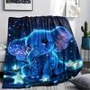 Elephant Print Flannel Blanket, High quality Comfortable for All Seasons, Home Decor, Warmth and Comfort, Perfect for Christmas Gifts