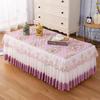 Lace Tablecloth Refinement Red Rectangular Dining Coffee Table Cover Cloth Living Room Home Decoration European-style Dust Cover