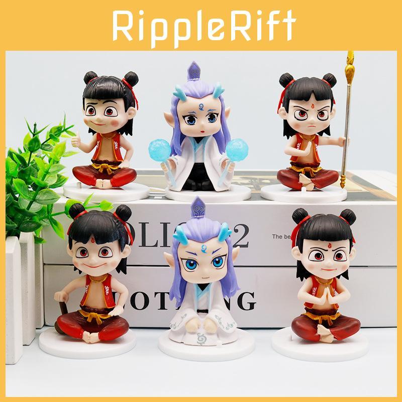 Pvc Mythical Nezha Figurines Collection For Desktop Decor And Playroom Display