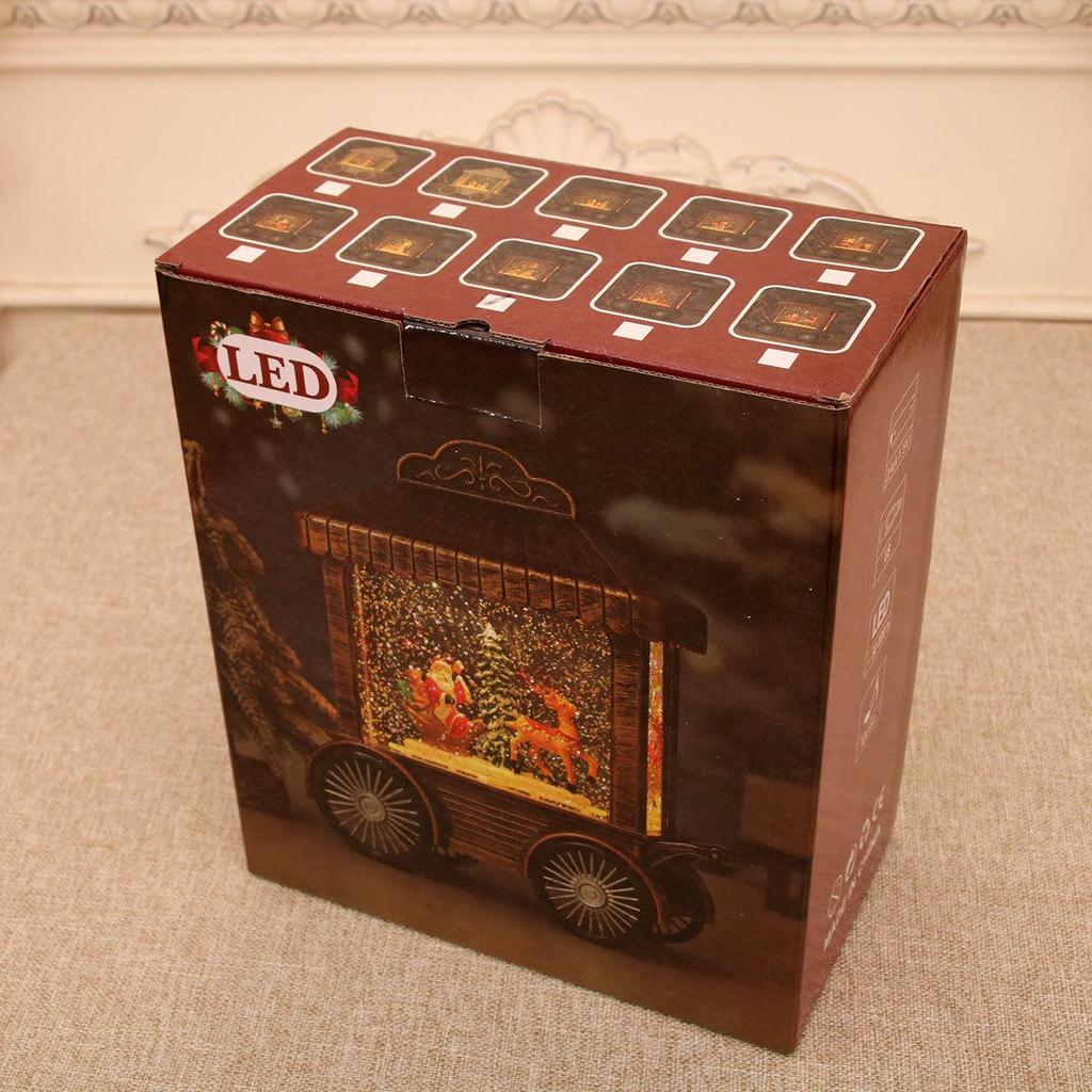 Lampa Śnieżna Mikołaja Pudełko Muzyczne: Świąteczna Lampka Nocna Ozdoba