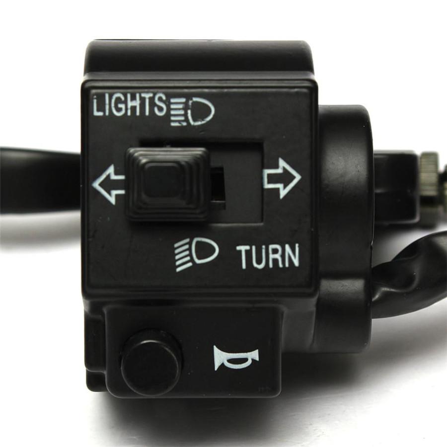 Universal Motorcycle 7/8" 22Mm Handlebar Horn Turn Signal Electrical Start Switch  12V Dc