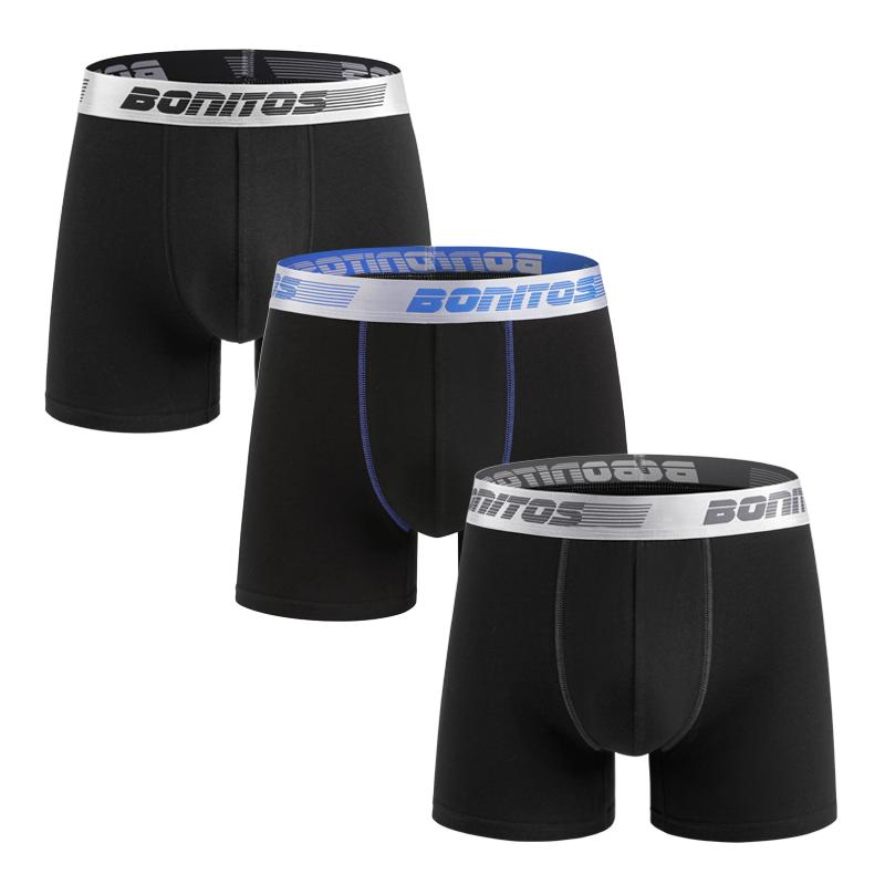 

3 шт. Хлопковые мужские трусы Сексуальное мужское нижнее белье Эластичная резинка с надписью Боксеры-брифы Мужские боксеры Нижнее белье Мужские шорты M чёрный
