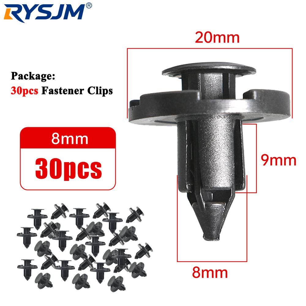 10/20/50pcs 8mm Plastic Auto Fasteners Rivets Clips Car Bumper Door Panel Fender Liner Retainer Push Pin Clip Repair Accessories