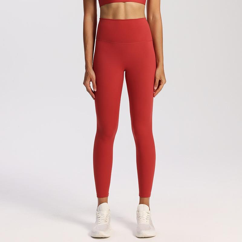 Seamless Solid Casual Slim Fit Yoga Leggings Pants Women High Waist Sports Tight Yoga Pants Women Push Up Running Training Fitness Legging Pants 25579