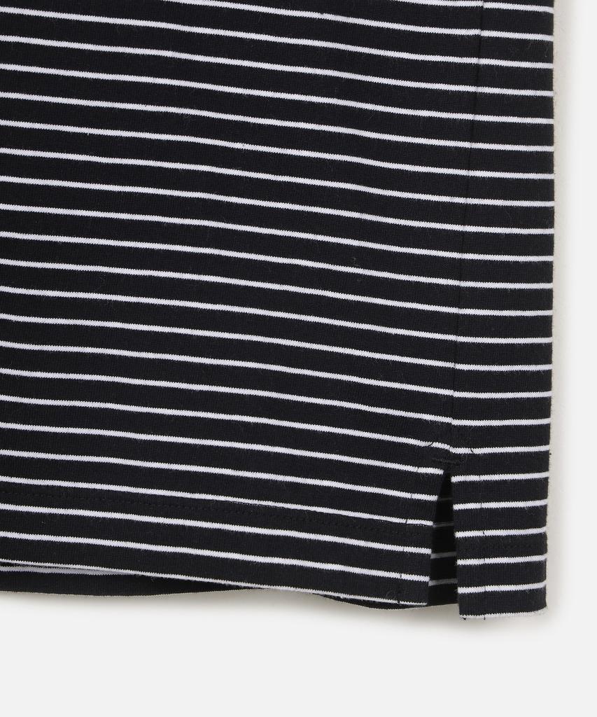 247Silijeu Usa Cotton 20-Count Striped T-Shirt Black