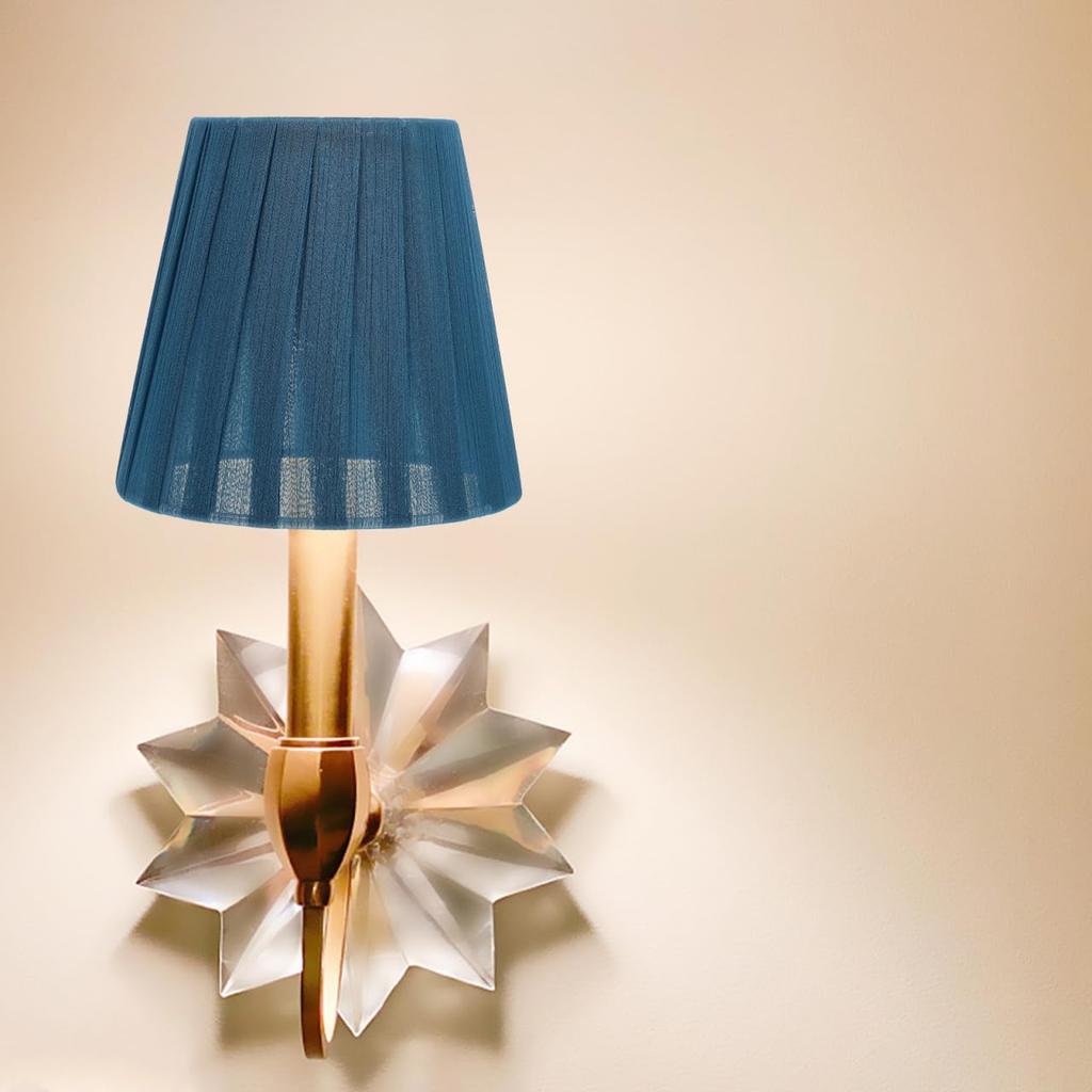 Uonlytech Trendy Home Decor Translucent Gauze Lamp Shade Pleated Light Translucent Lampshade for Table Lamp Floor Lamp Pendant Light 5. 5x5. 5x5.