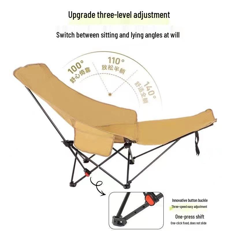 Verstellbarer Outdoor Klapp-Mondstuhl mit Fußstütze für Camping, Picknicks und Kunstskizzen