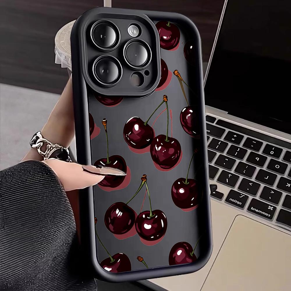 Luxe Donker Kersenhout Voor iPhone 16 15 14 7 8 Plus XS XR X Telefoonhoesje Voor iPhone 17 16 15 14 13 12 11 Pro Max Schokbestendige Hoesjes