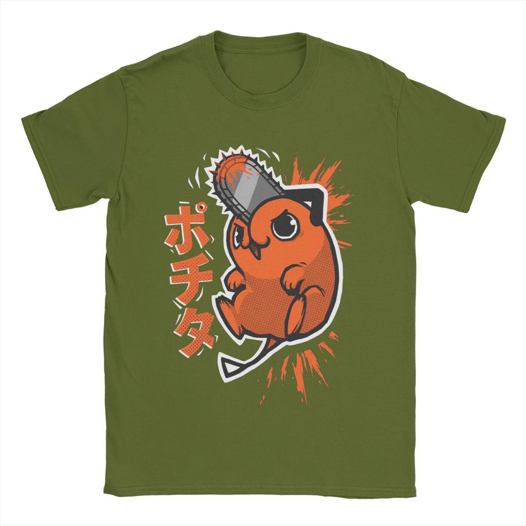 Chainsaw man pochita poster Maglietta Estiva in Cotone Magliette per Coppia Trendy Maglietta con Stampa Cool Manica Corta Y2K Retro Top Tees