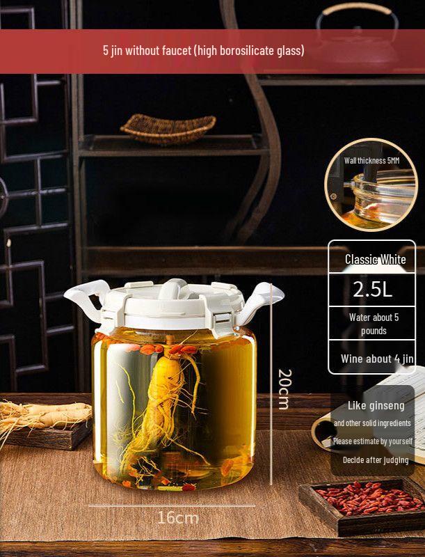 Naijiang Glass Herbal Wine Soaking Jar