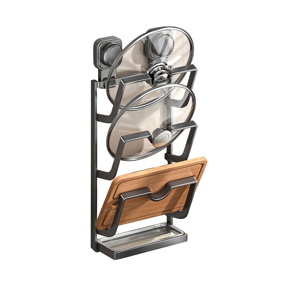 Multi-Layer Pot Lid Storage Rack Punch-Free Pot Cover Rack Pan Cover Storage Holder  for Kitchen
