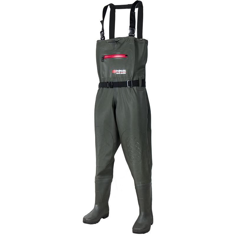 Outdoor Half-Body Waterproof Fishing Waders with Boots