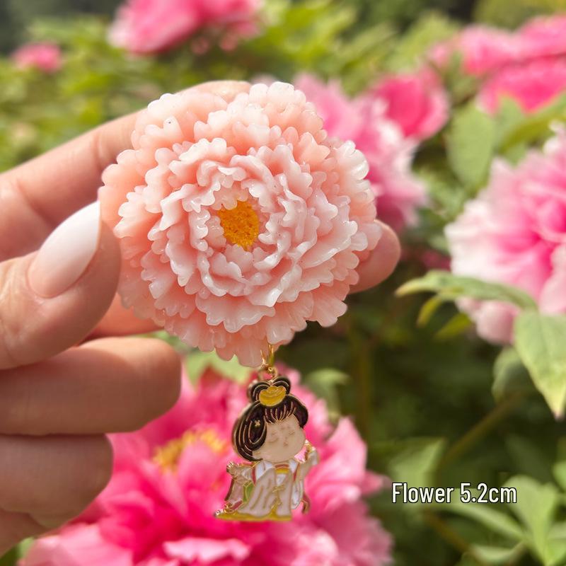 

Магніт на холодильник 3D Квітка Півонії з Лояна, Хенань - Культурний Сувенір Подарунок