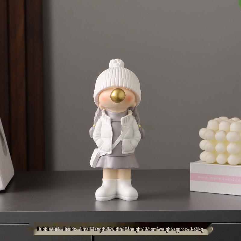 Современное скандинавское украшение «Девочка с мыльными пузырями» для домашнего декора